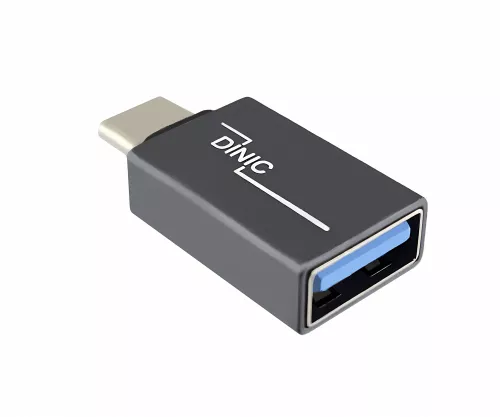 Adattatore, spina USB C a presa USB A alluminio, grigio spazio